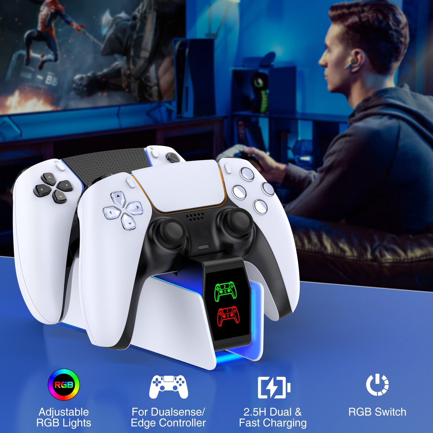 Dual Fast Charger for Playstation 5 & Xbox