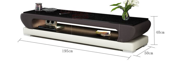 Modern Natural Glass TV Cabinet