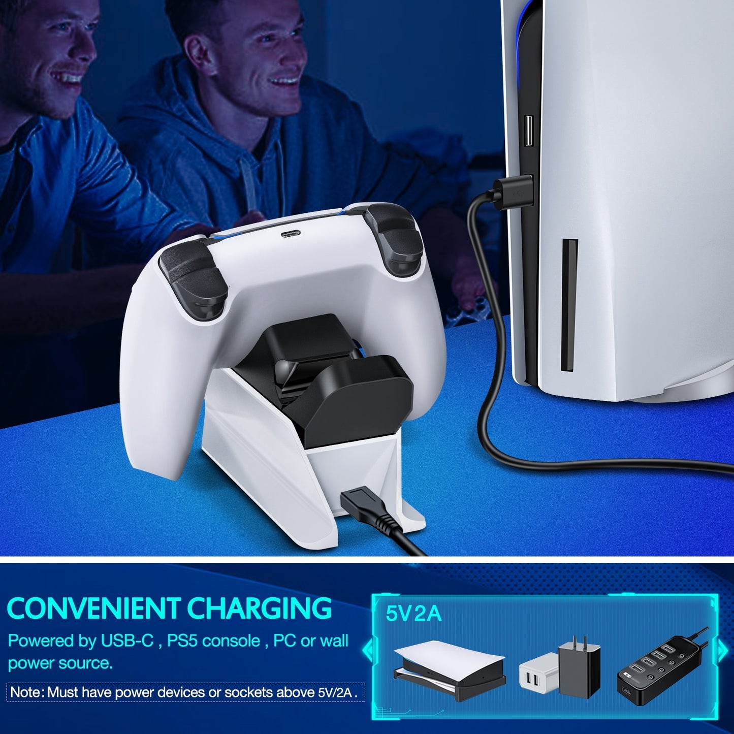Charger for Sony PlayStation5