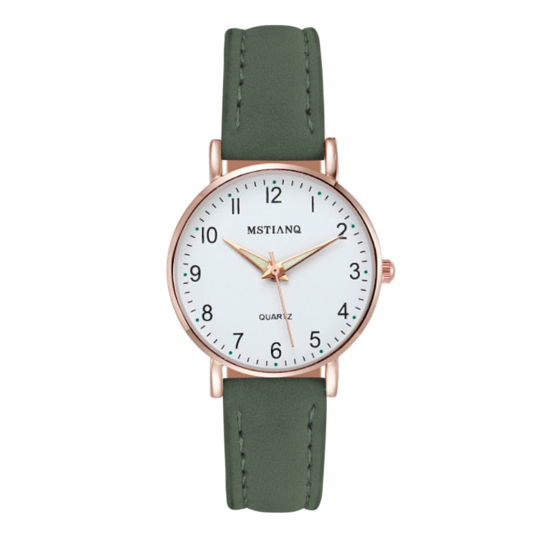 KZD Leather Strap Watch