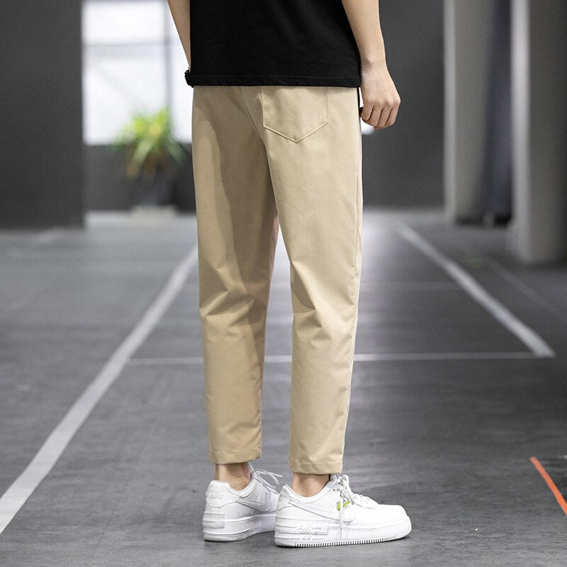 Straight-Cut Ankle Pants