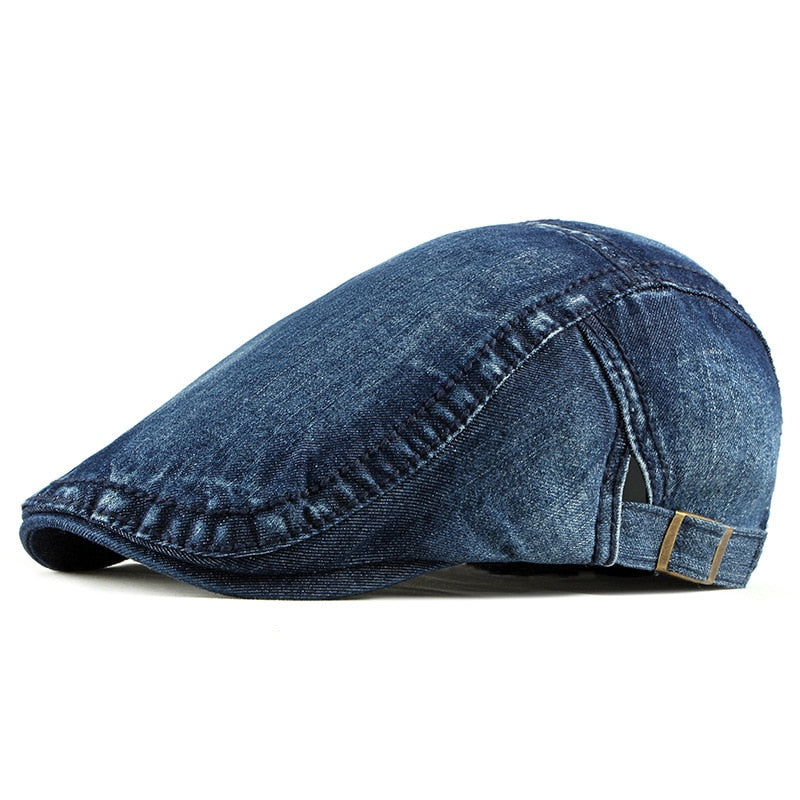 Simple Washed Denim Beret