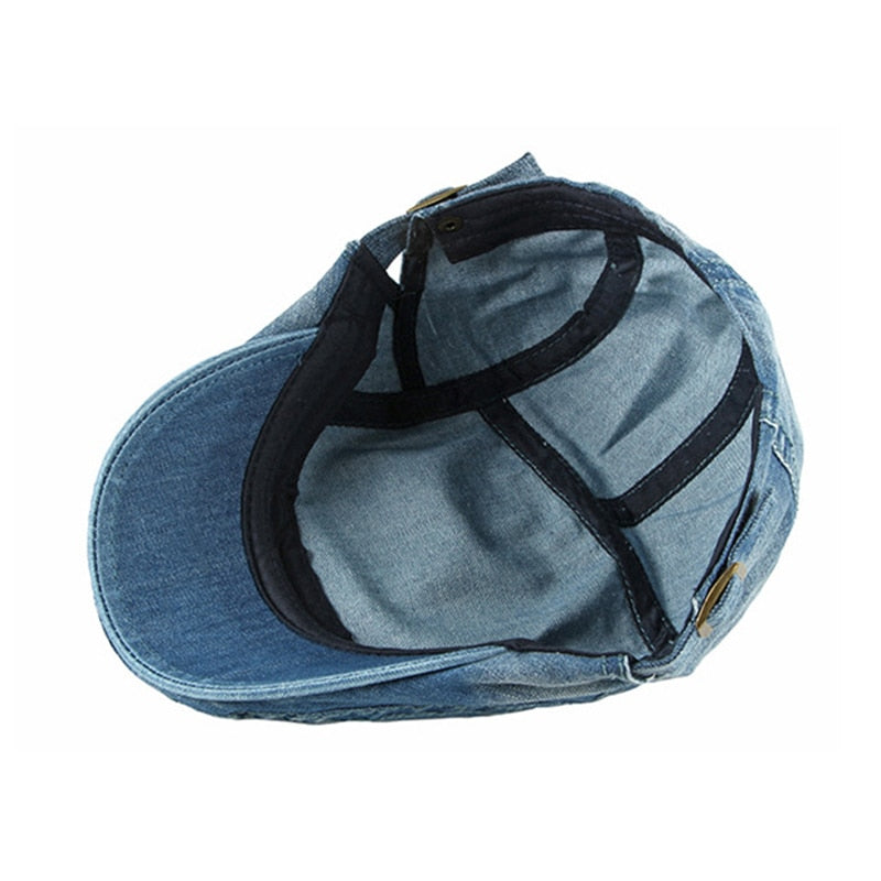 Simple Washed Denim Beret