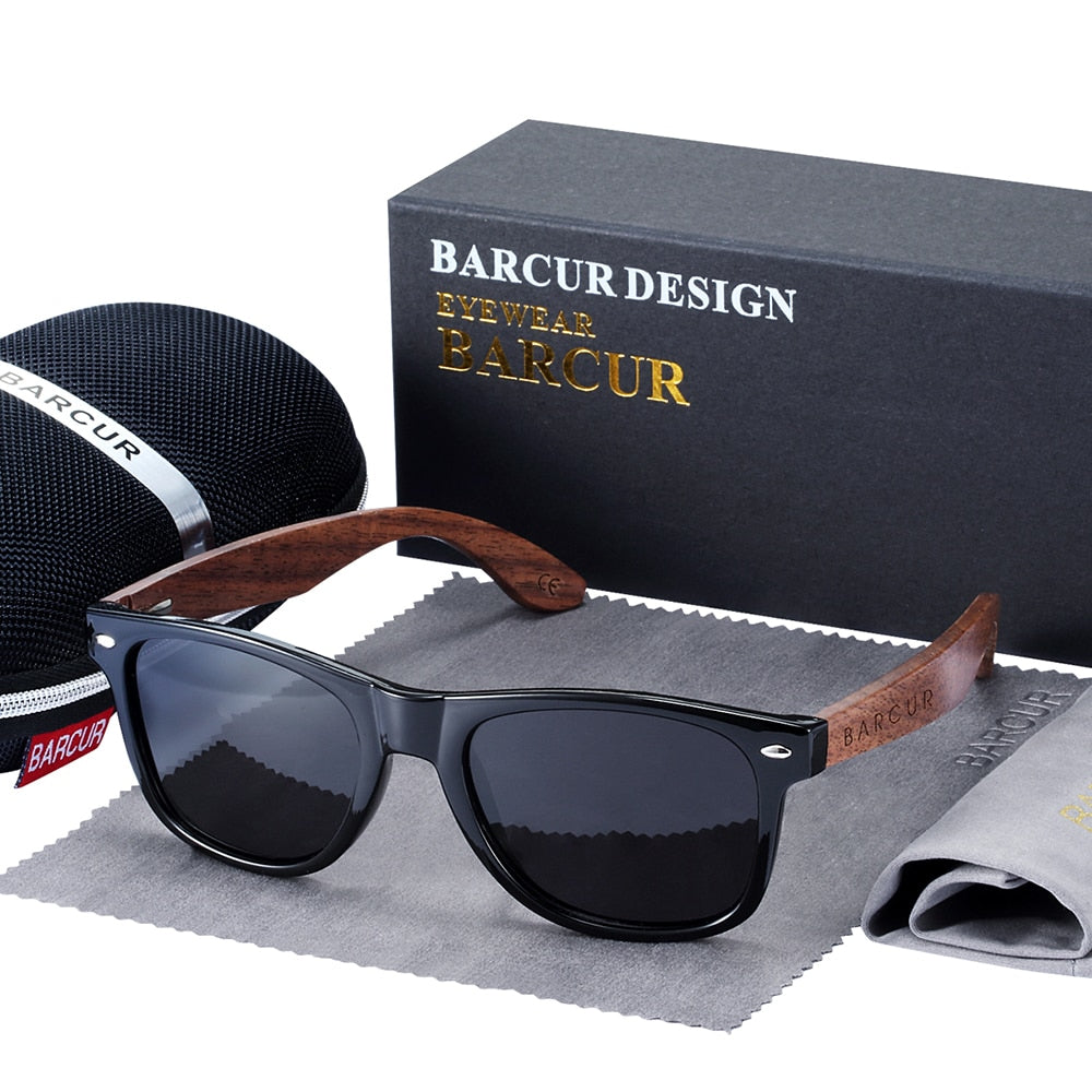 BARCUR Black Walnut Sunglasses