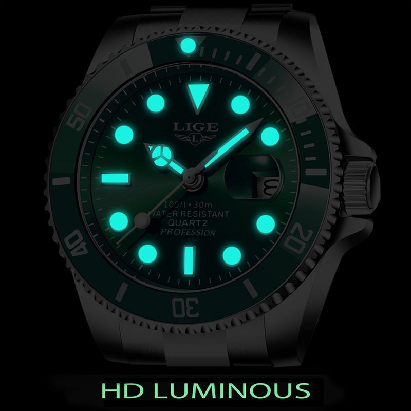 LIGE Luxury Diver's Watch