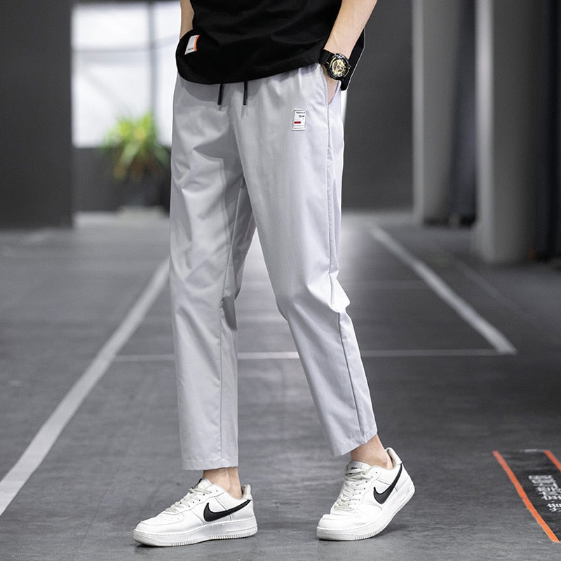 Straight-Cut Ankle Pants