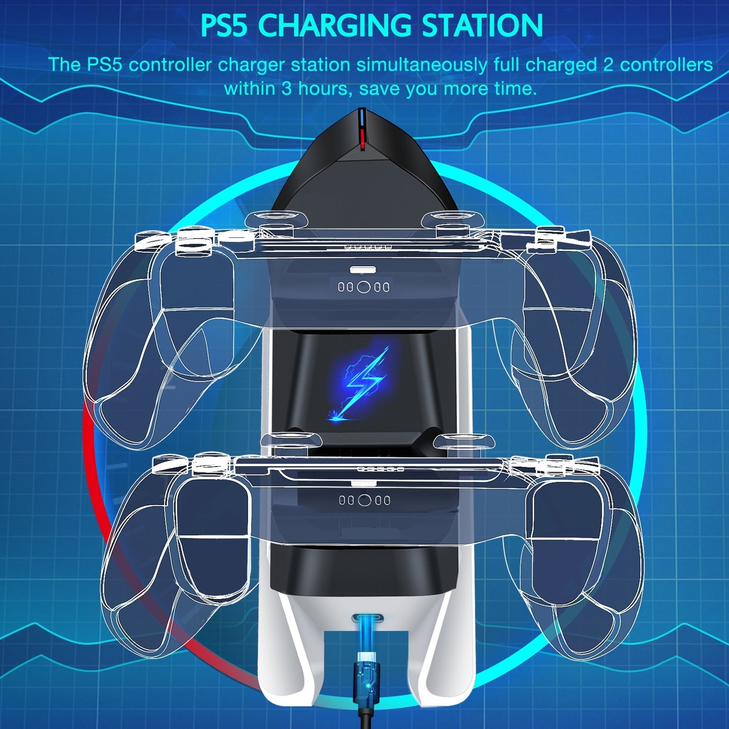 Charger for Sony PlayStation5