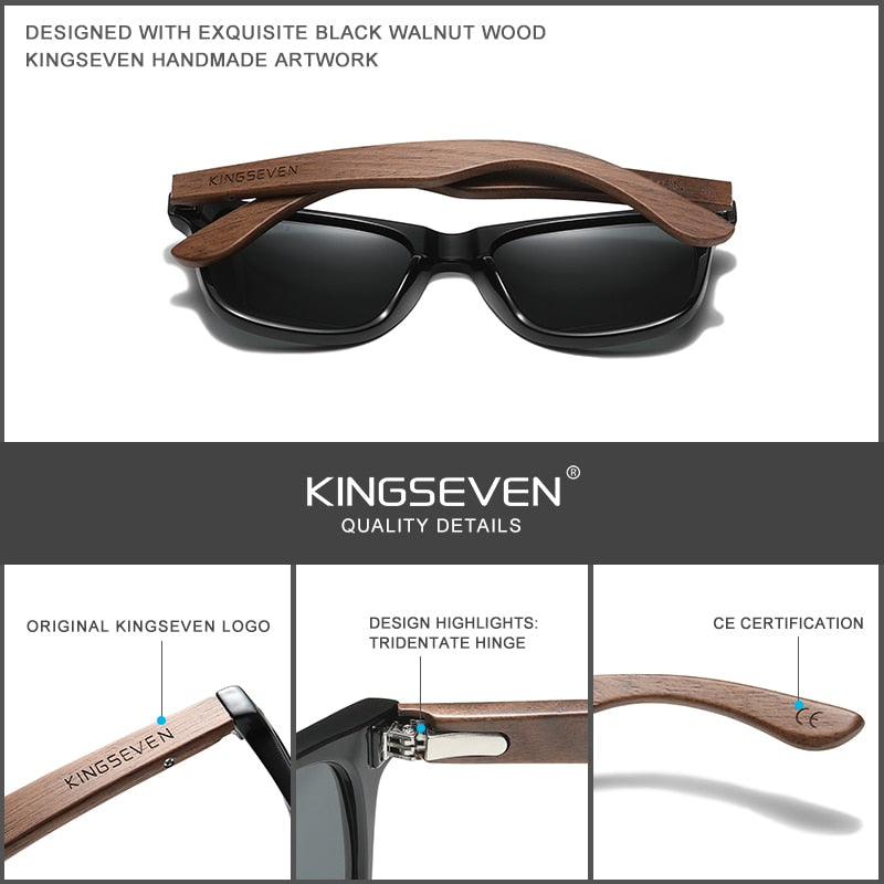 KINGSEVEN Wooden Sunglasses