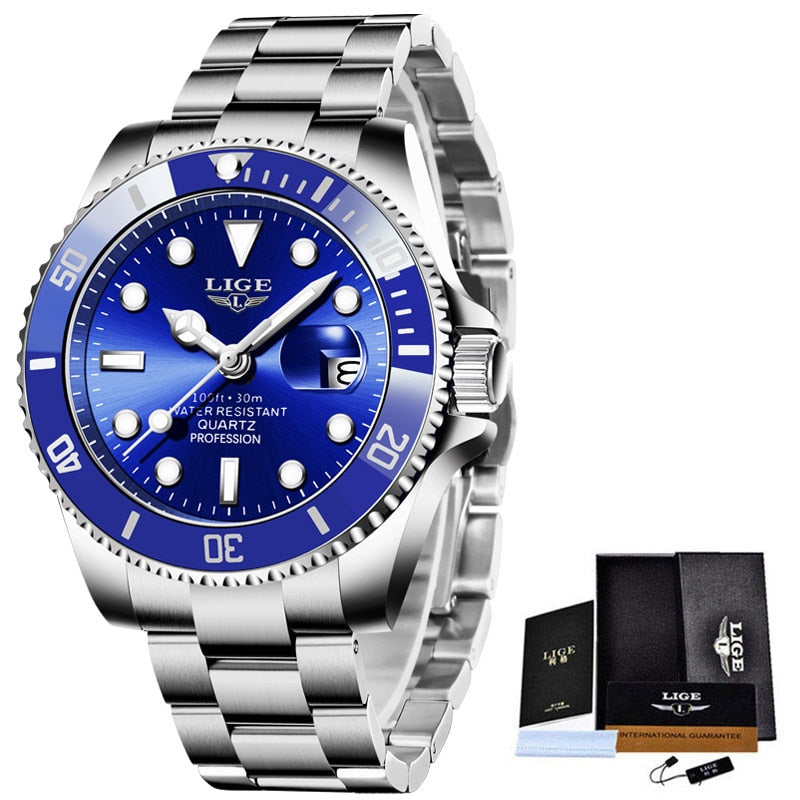 LIGE Luxury Diver's Watch