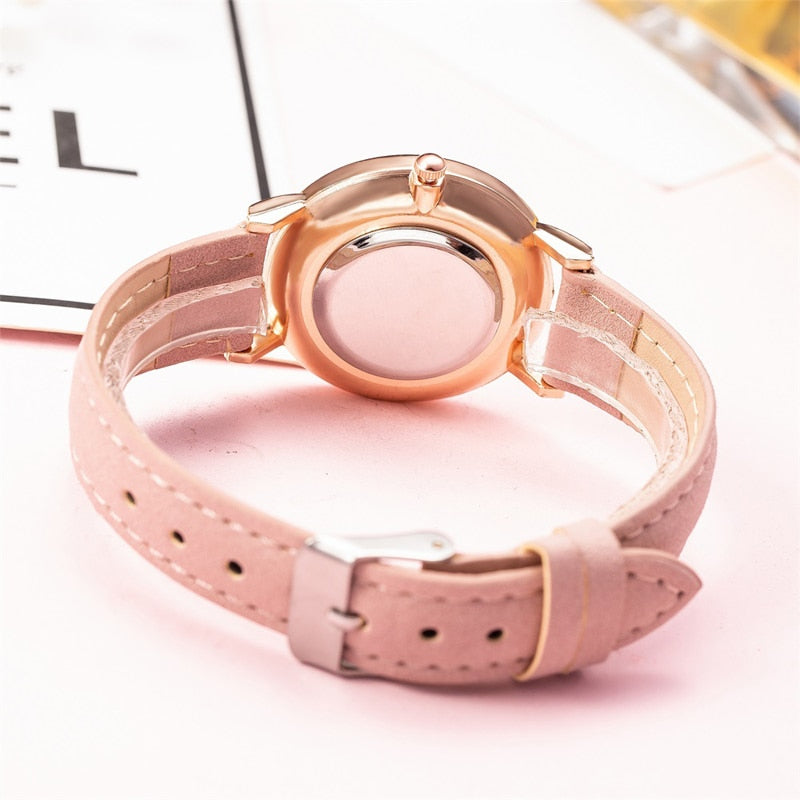 KZD Leather Strap Watch
