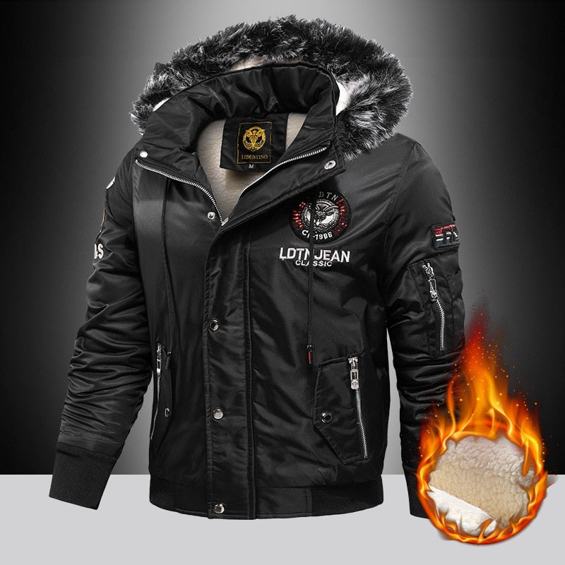 Thick Hooded Down Jacket