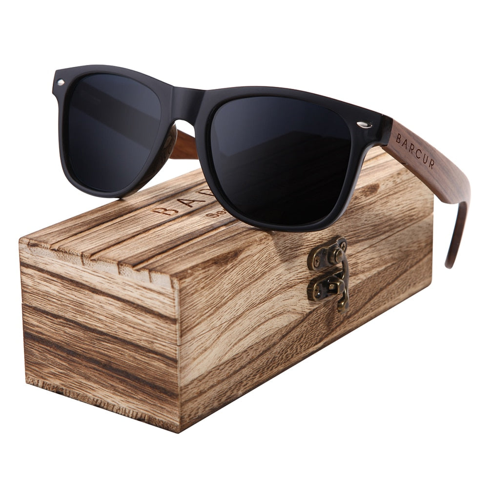 BARCUR Black Walnut Sunglasses