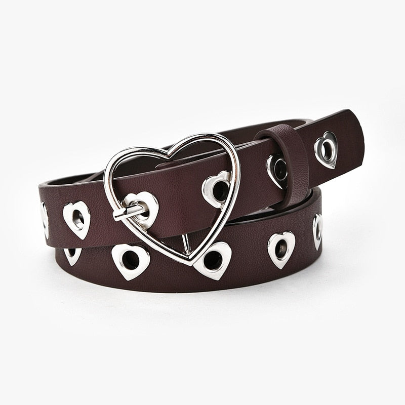 Leather Love Heart Belt