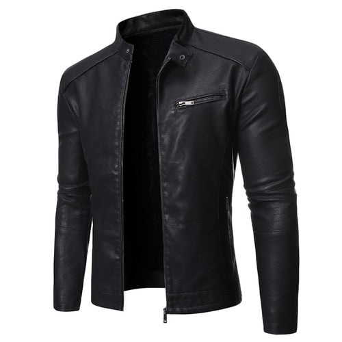Casual Faux Leather Jacket