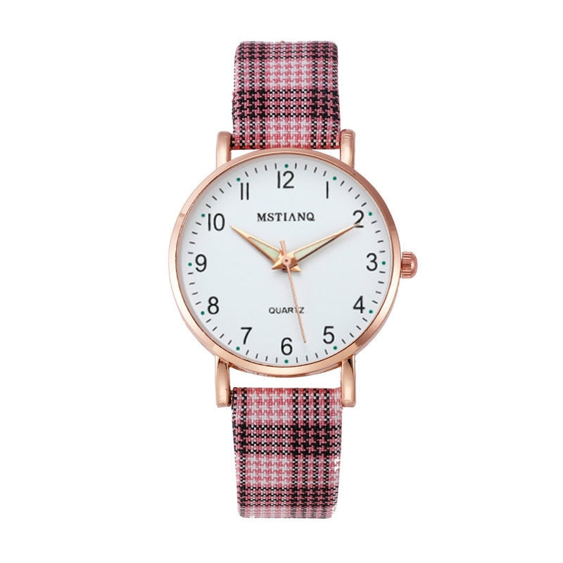 KZD Leather Strap Watch