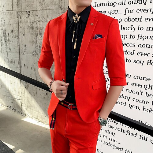 2 Piece Mid-Sleeve Suit