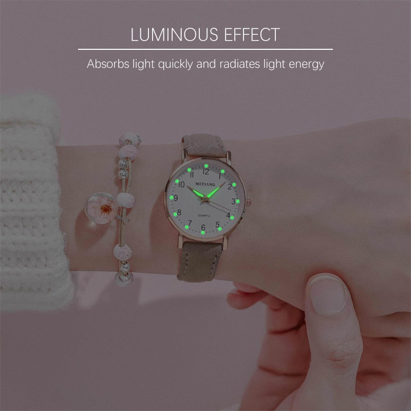 KZD Leather Strap Watch