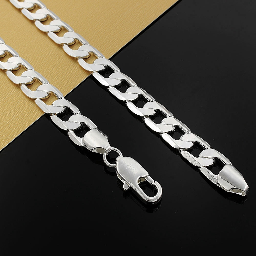 Stirling Silver 8mm Luxury Necklace