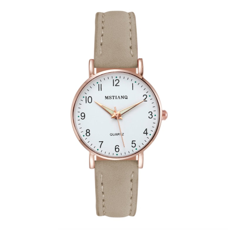 KZD Leather Strap Watch