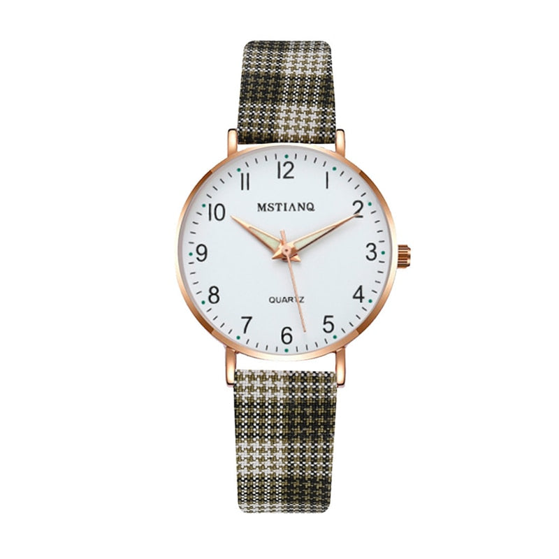 KZD Leather Strap Watch