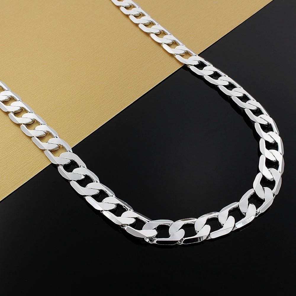 Stirling Silver 8mm Luxury Necklace