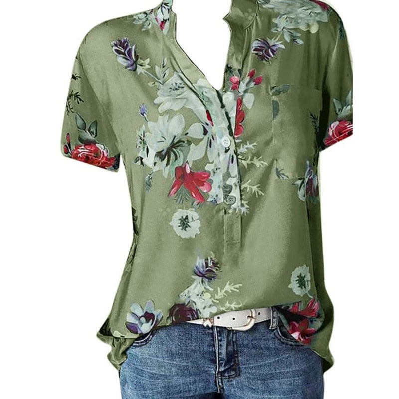Floral Wrap Top