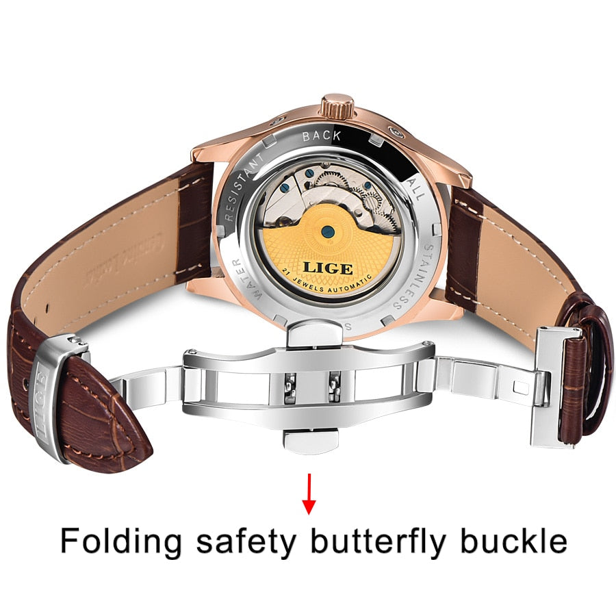 LIGE Brand Classic Watch