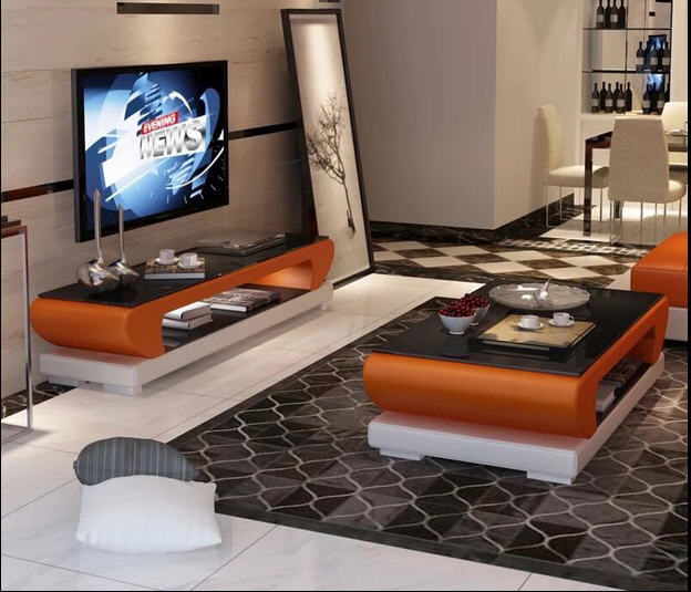 Modern Natural Glass TV Cabinet