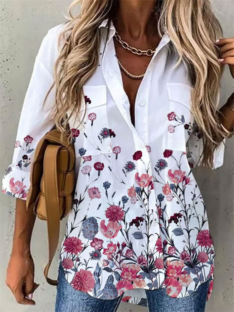 Printed Flower Top