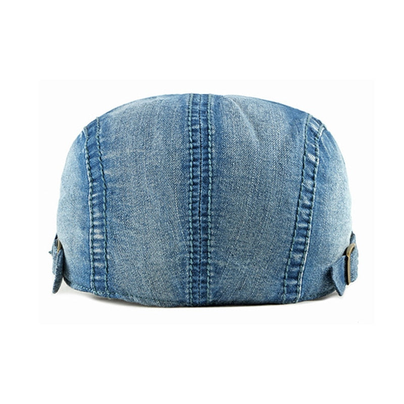 Simple Washed Denim Beret