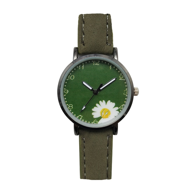 KZD Leather Strap Watch