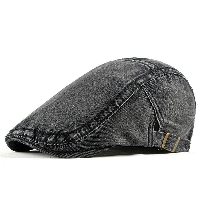 Simple Washed Denim Beret