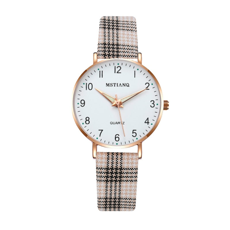 KZD Leather Strap Watch
