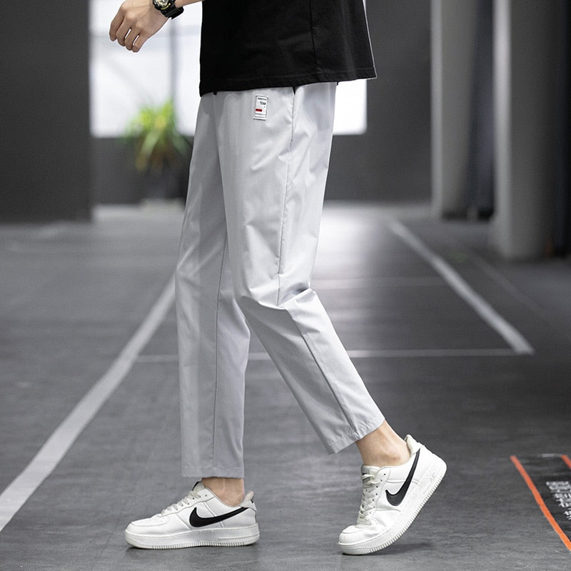 Straight-Cut Ankle Pants