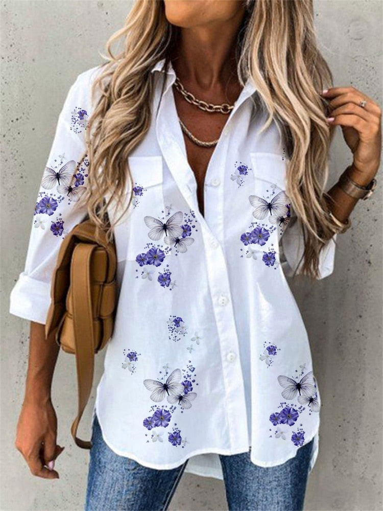 Printed Flower Top
