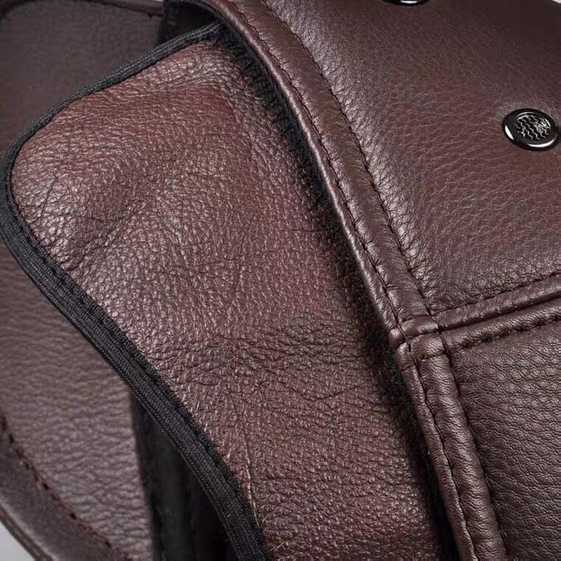 Leather WInter Beret