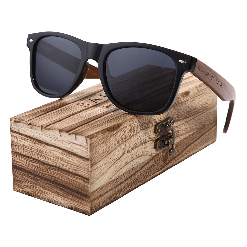 BARCUR Black Walnut Sunglasses