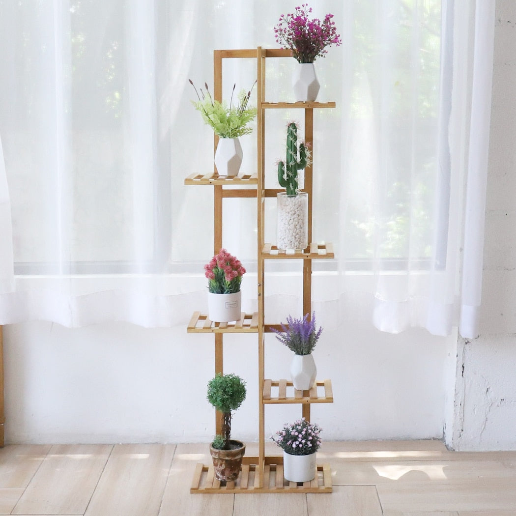 5/6 Tier Bamboo Plant Shelf