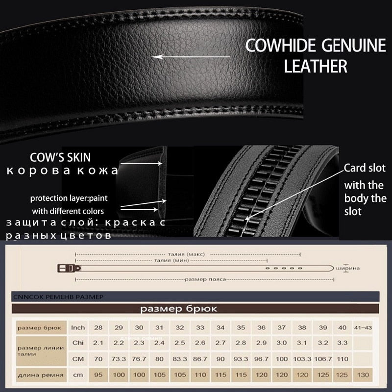 Stone Pattern Genuine Leather Belt