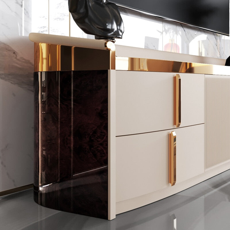 FUNROLUX Luxury Marble TV Cabinet & Coffee Table