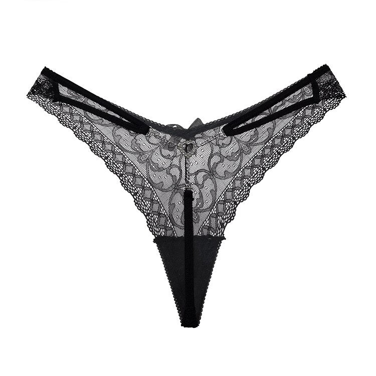 Solid Chain V Panties