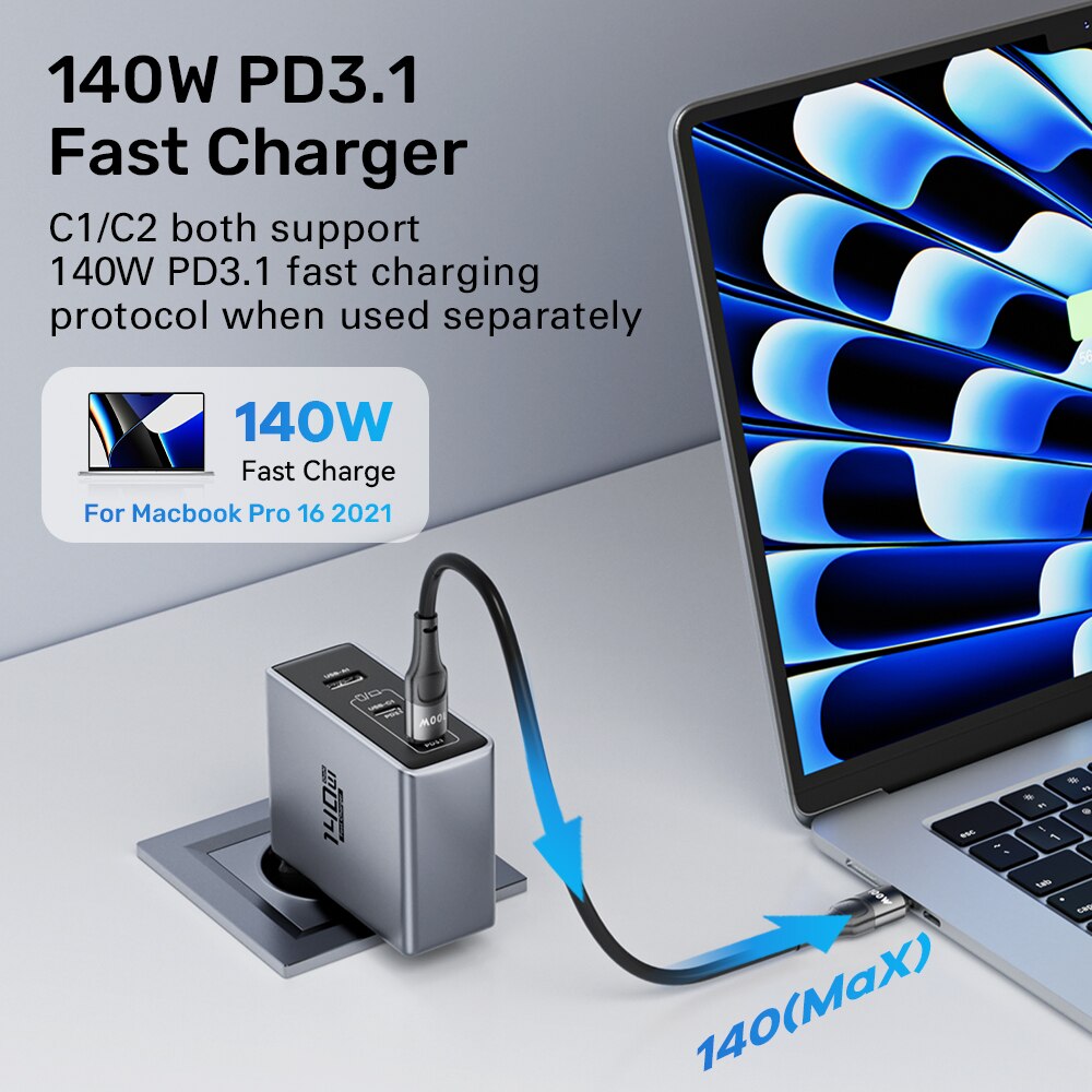 ASOMETECH 140W USB Charger