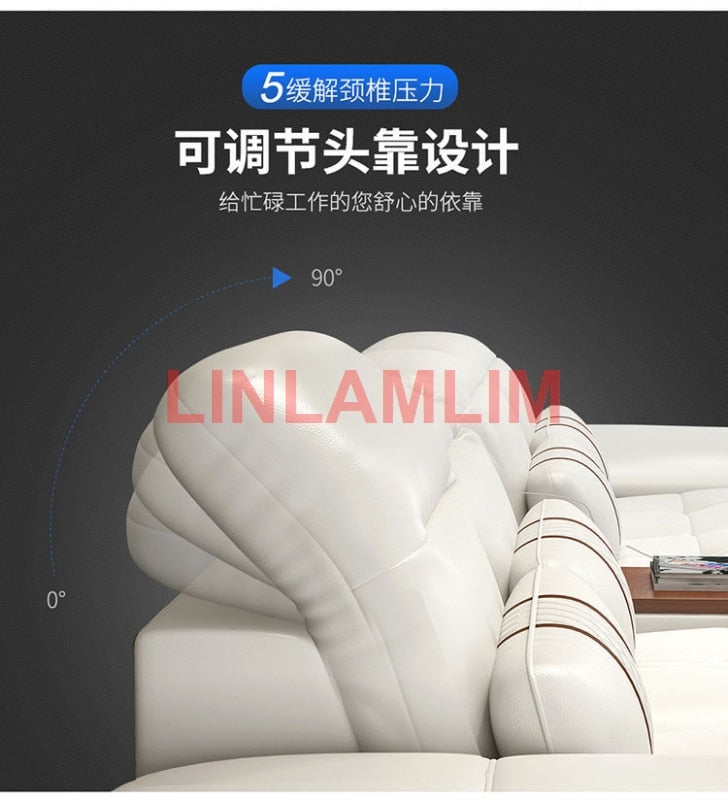 Manbas Genuine Leather Smart Sofa