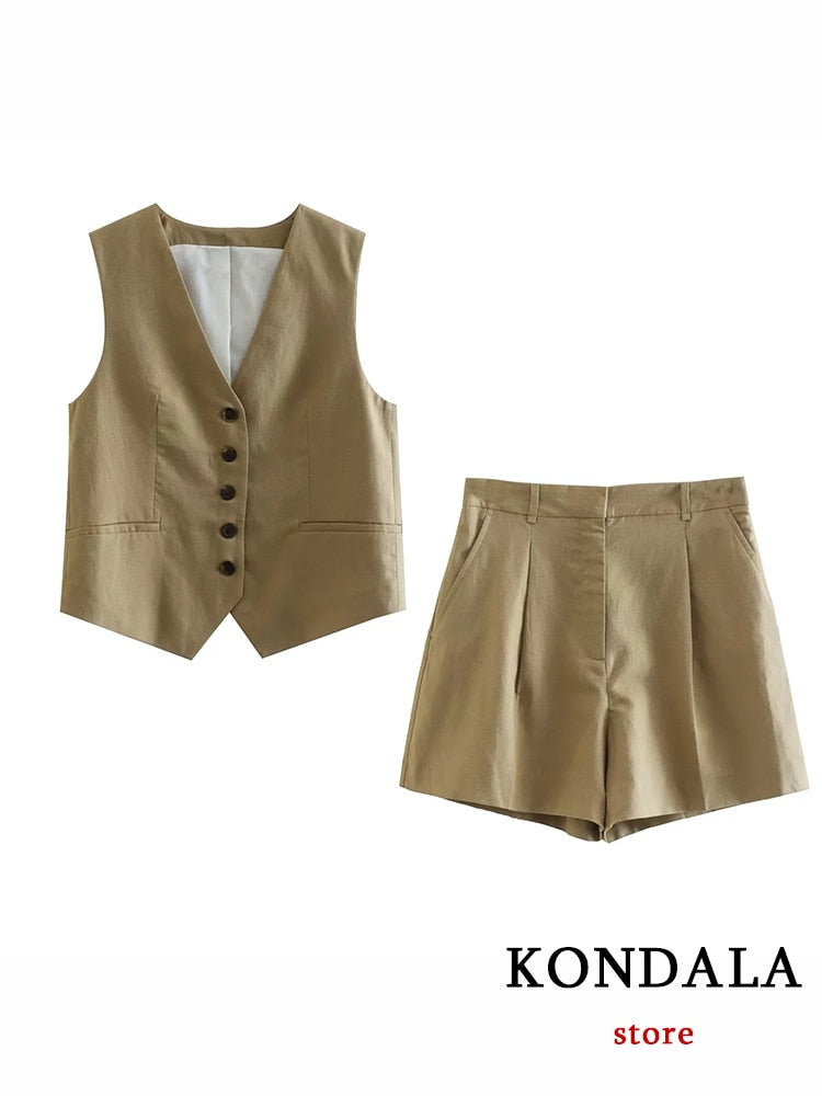 Sleeveless Summer Women's Suit