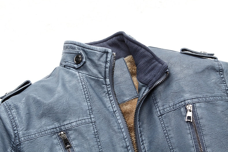 Retro Faux Leather Jacket
