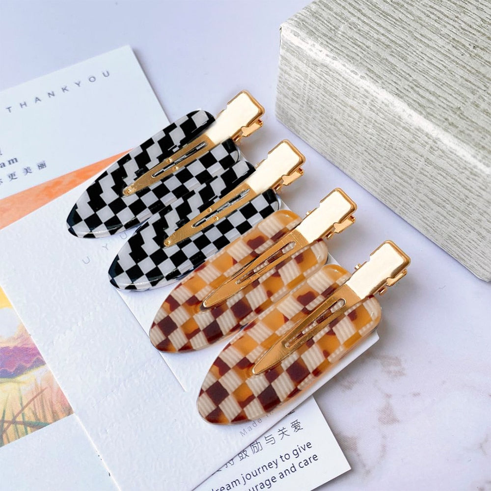 4 Pcs Simple Leopard Hair Clip