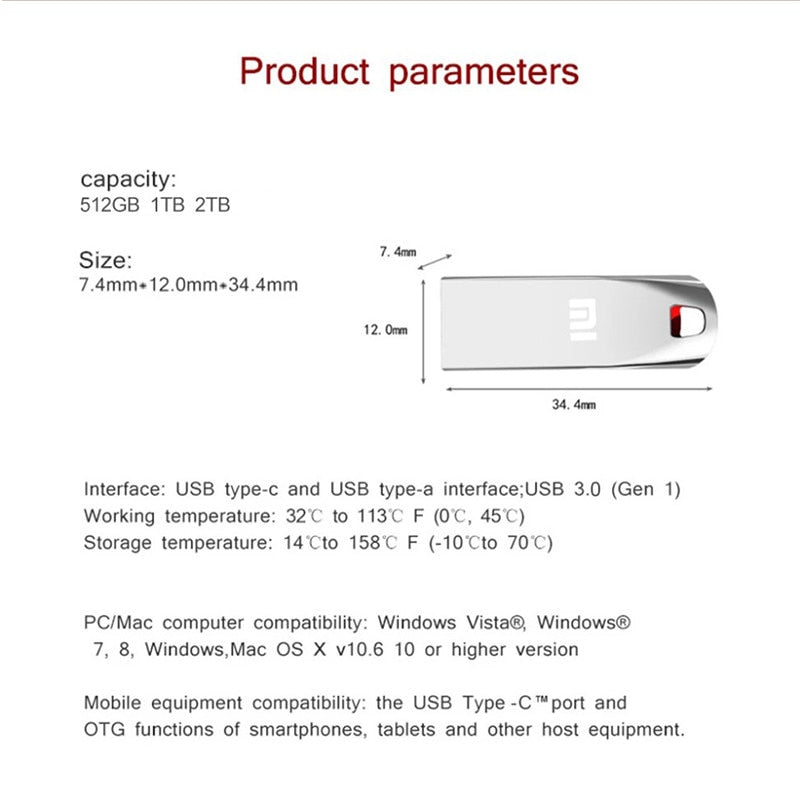 Xiaomi 2TB Metal USB 3.0