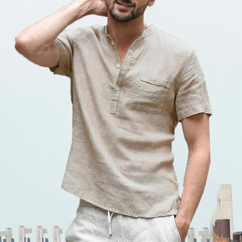 RS V Neck Linen Shirt