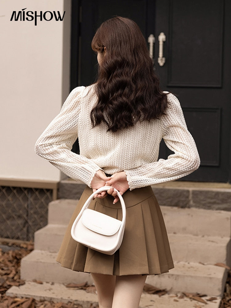 MISHOW Mesh Lace Shirt