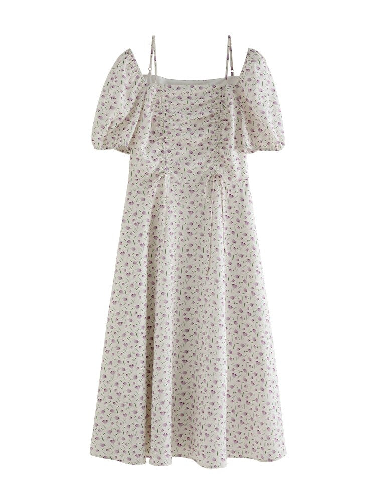 DUSHU Floral Summer Dress